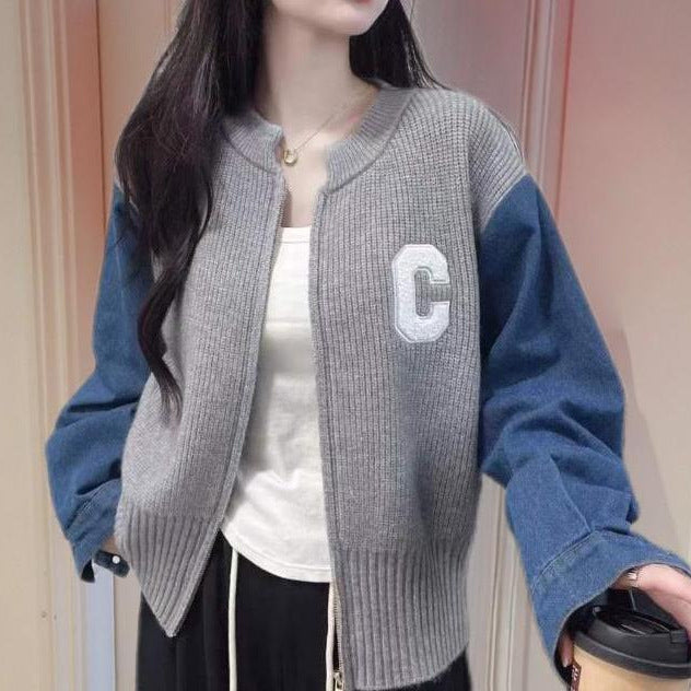 Damer Trendy Kofta med Denimärmar Mirla-Eva Jonsson