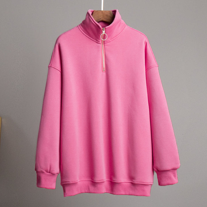 Damer Trendy Ståkrage Sweatshirt med Dragkedja Mirla-Eva Jonsson