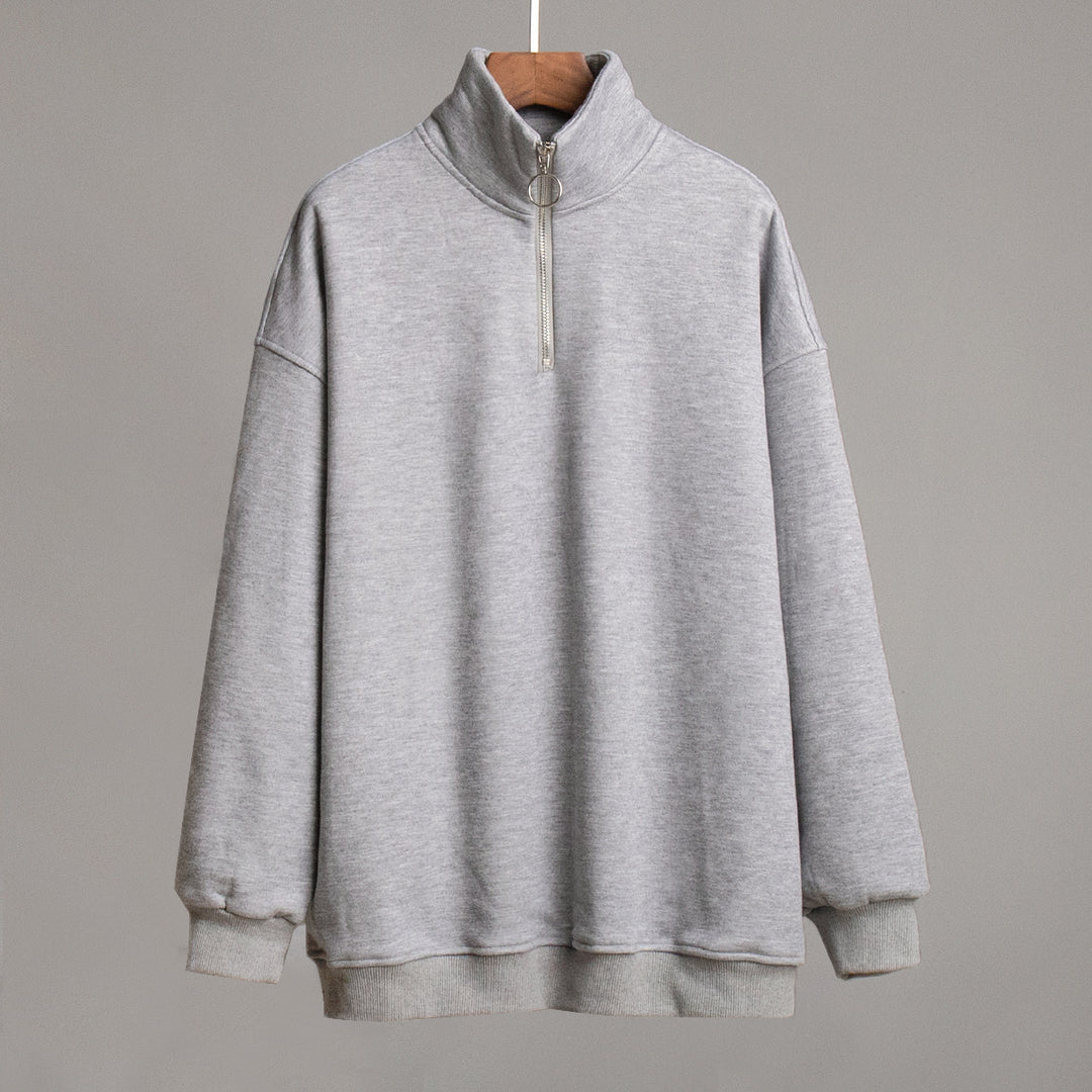 Damer Trendy Ståkrage Sweatshirt med Dragkedja Mirla-Eva Jonsson