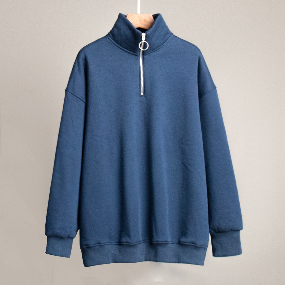 Damer Trendy Ståkrage Sweatshirt med Dragkedja Mirla-Eva Jonsson