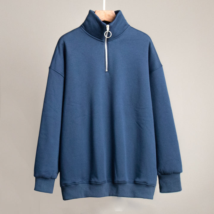 Damer Trendy Ståkrage Sweatshirt med Dragkedja Mirla-Eva Jonsson