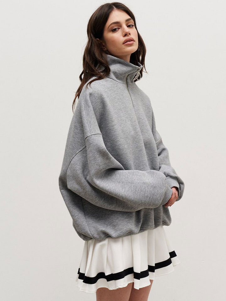 Damer Trendy Ståkrage Sweatshirt med Dragkedja Mirla-Eva Jonsson