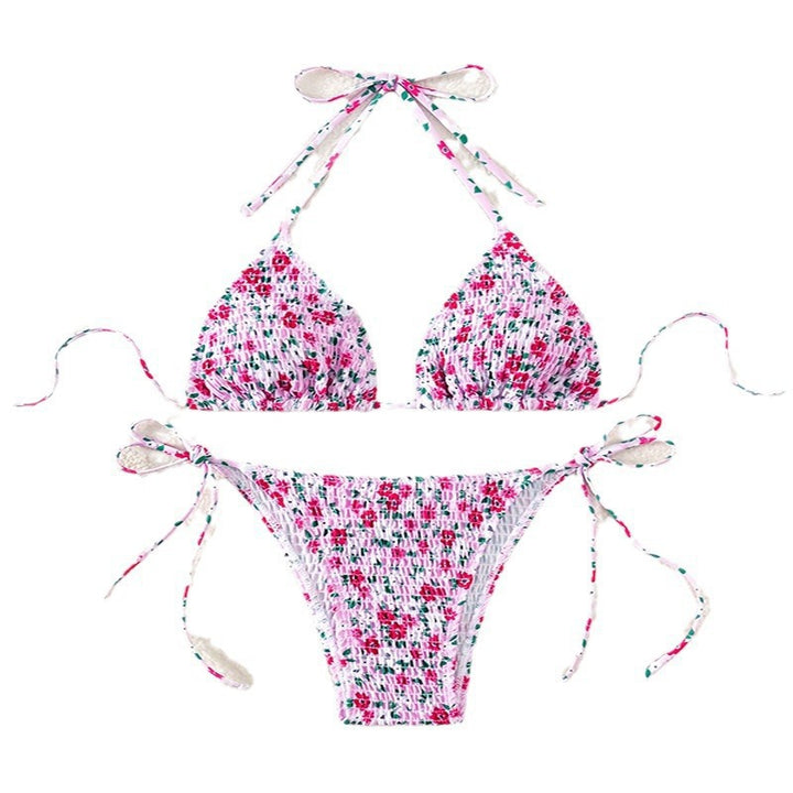 Damer Triangel-Bikini med lekfullt blommönster Mirla-Eva Jonsson