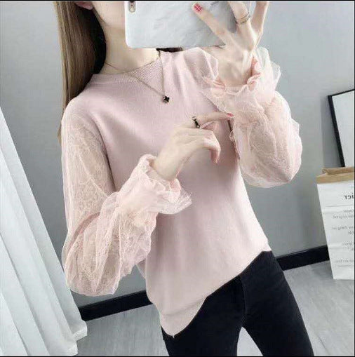 Damer Tröja med Transparenta, Voluminösa Ärmar Mirla-Eva Jonsson