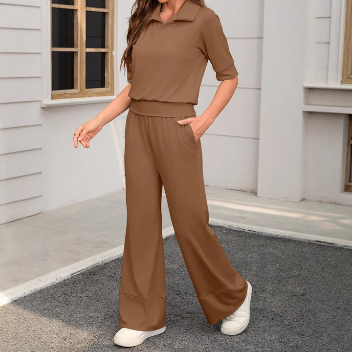 Damer Tvådelat Fritidsset med Löst Snitt och Mode Detaljer Mirla-Eva Jonsson