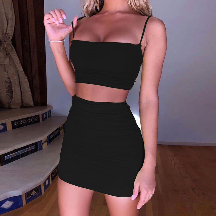 Damer Tvådelat Set bestående av rynkat Crop-Top och Minikjol Mirla-Eva Jonsson