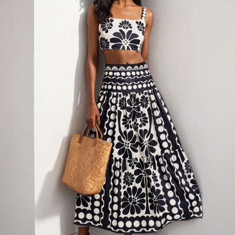Damer Tvådelat Set med Crop Top och Maxi Kjol Mirla-Eva Jonsson