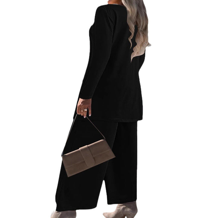 Damer Tvådelat Set med elegant Blazer och vida Byxor Mirla-Eva Jonsson