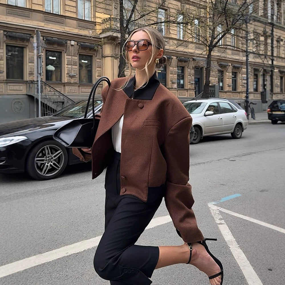 Damer Ull Crop-Jacka med modern snitt Mirla-Eva Jonsson