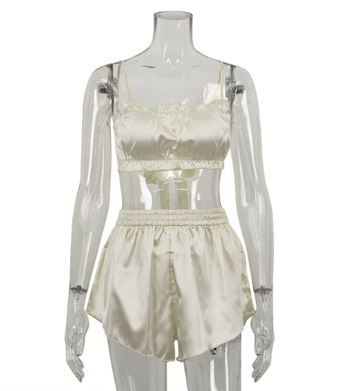 Damer Underbart pyjamas-set med samlat överdel och bekväma shorts Eva Jonsson-Eva Jonsson