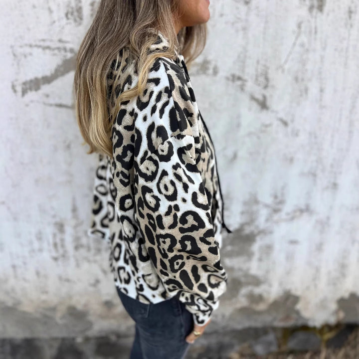 Damer Urban Hoodie med stilfullt djurmotiv Mirla-Eva Jonsson