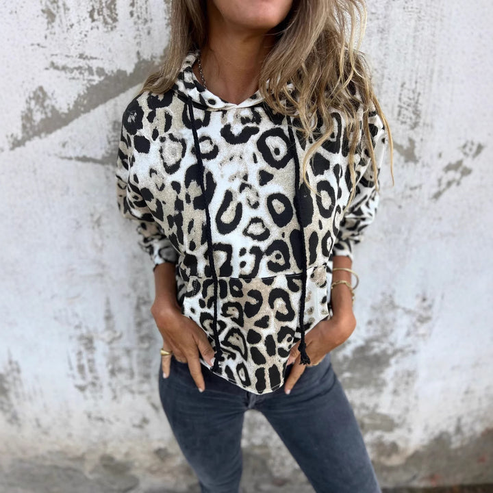 Damer Urban Hoodie med stilfullt djurmotiv Mirla-Eva Jonsson