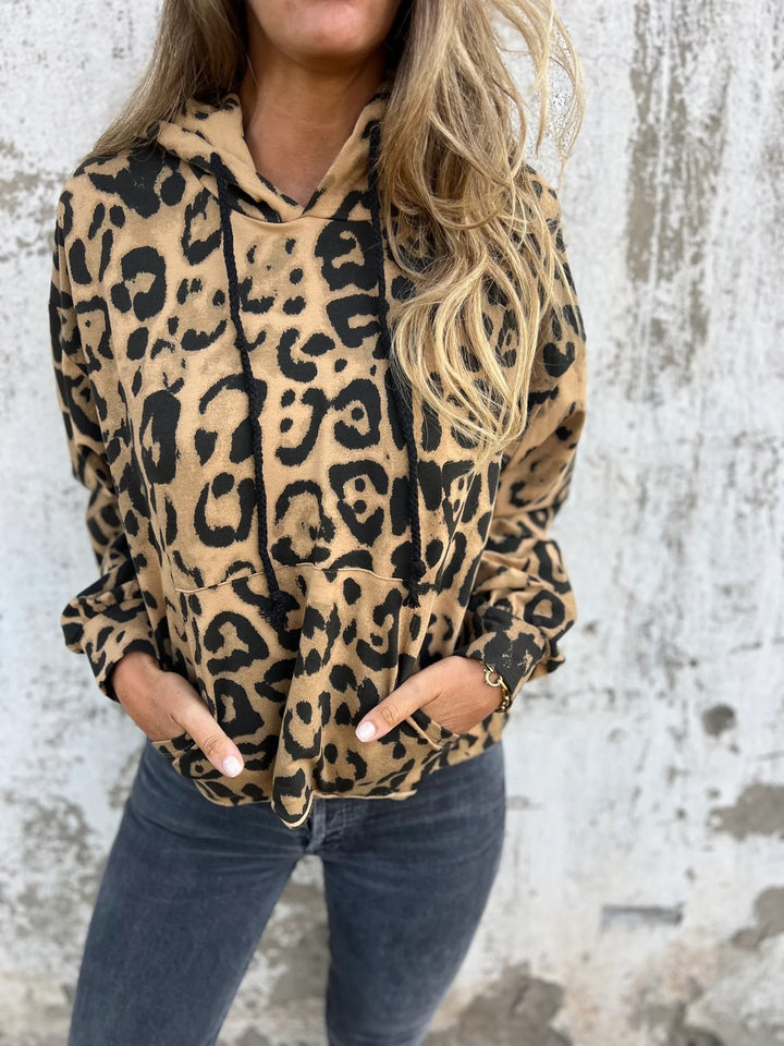 Damer Urban Hoodie med stilfullt djurmotiv Mirla-Eva Jonsson