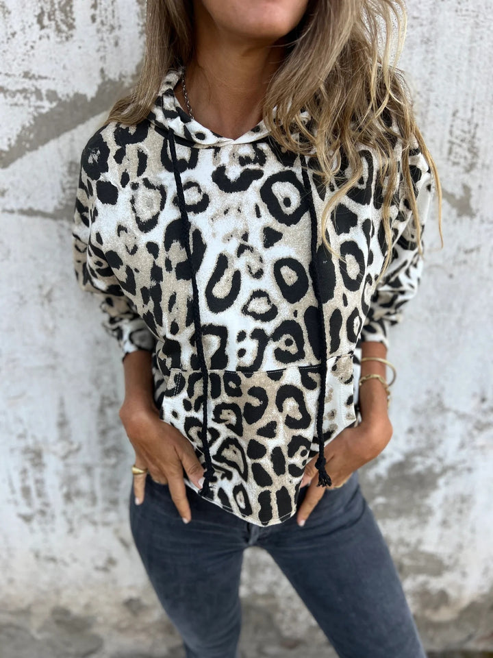 Damer Urban Hoodie med stilfullt djurmotiv Mirla-Eva Jonsson