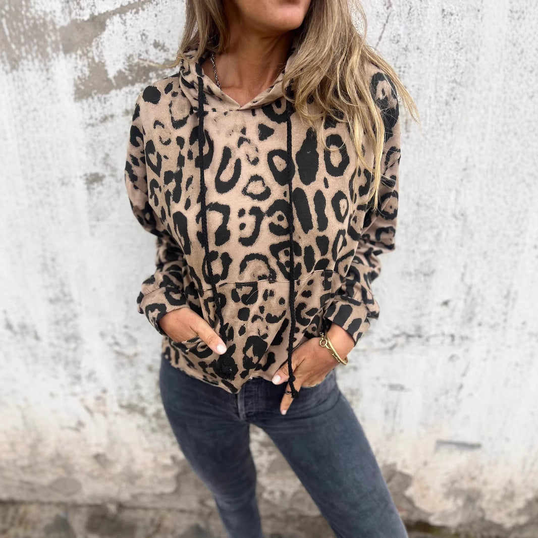 Damer Urban Hoodie med stilfullt djurmotiv Mirla-Eva Jonsson