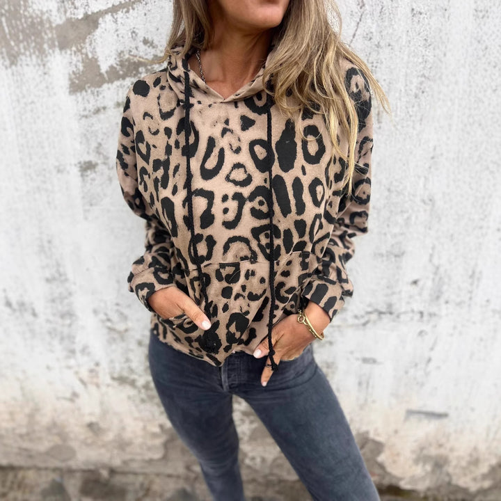Damer Urban Hoodie med stilfullt djurmotiv Mirla-Eva Jonsson