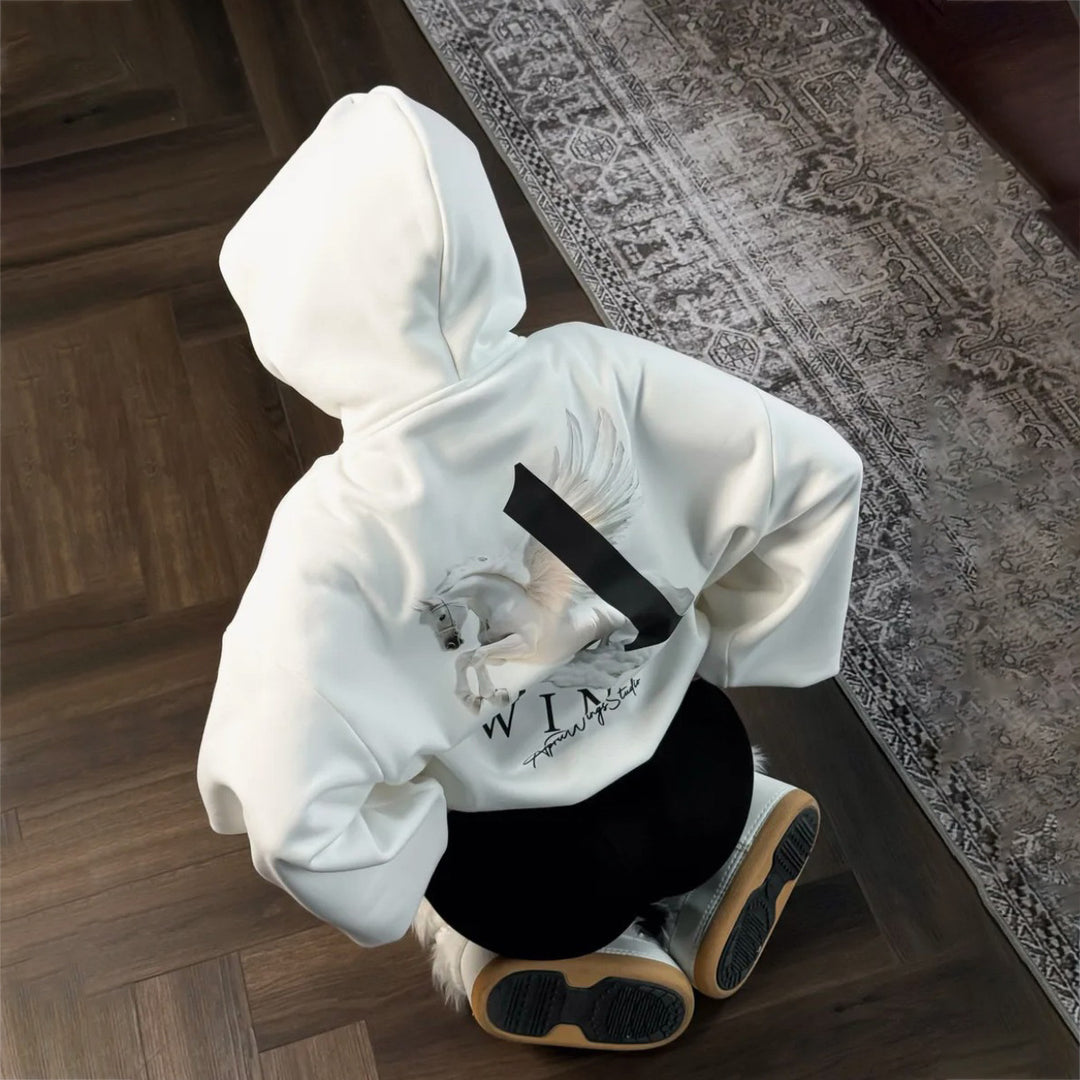 Damer Urban Hoodie med unik grafisk design Mirla-Eva Jonsson