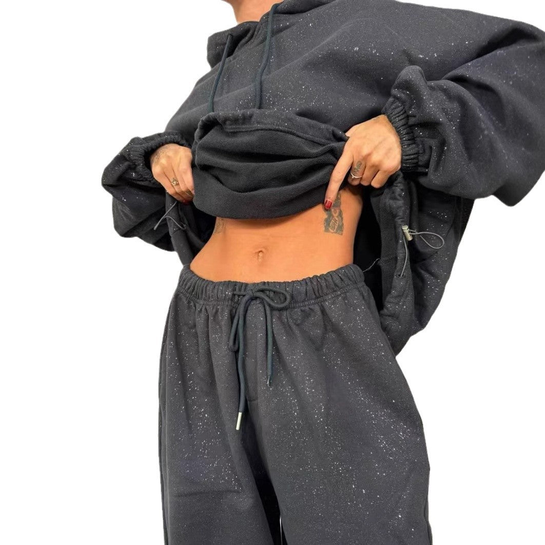 Damer Urban Oversized Sweatdräkt med glittrande accenter Mirla-Eva Jonsson
