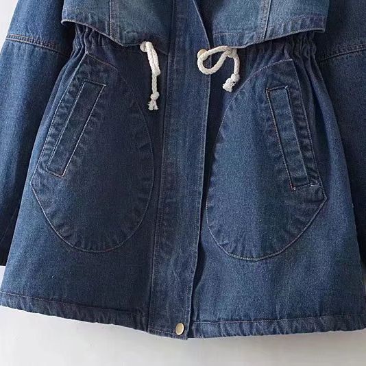 Damer Urban denim parka med varmt foder och huva Mirla-Eva Jonsson