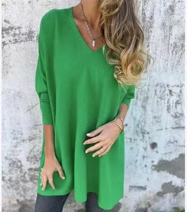 Damer V-ringad Oversized Tröja Mirla-Eva Jonsson