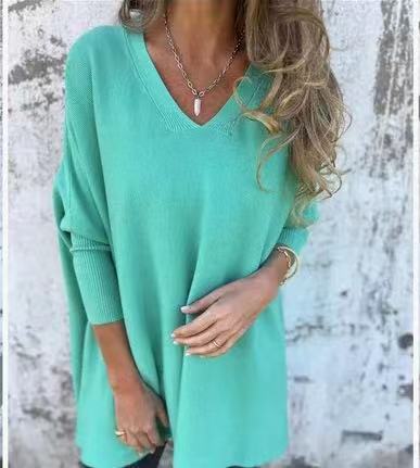 Damer V-ringad Oversized Tröja Mirla-Eva Jonsson
