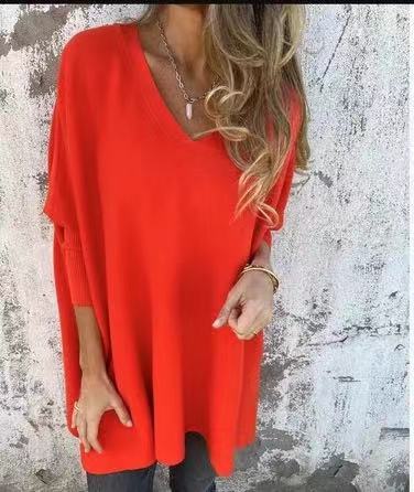Damer V-ringad Oversized Tröja Mirla-Eva Jonsson