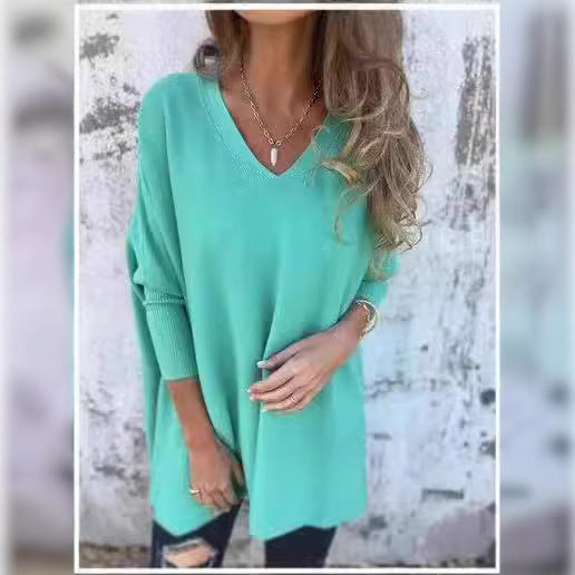 Damer V-ringad Oversized Tröja Mirla-Eva Jonsson