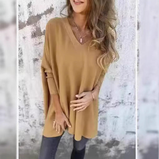 Damer V-ringad Oversized Tröja Mirla-Eva Jonsson