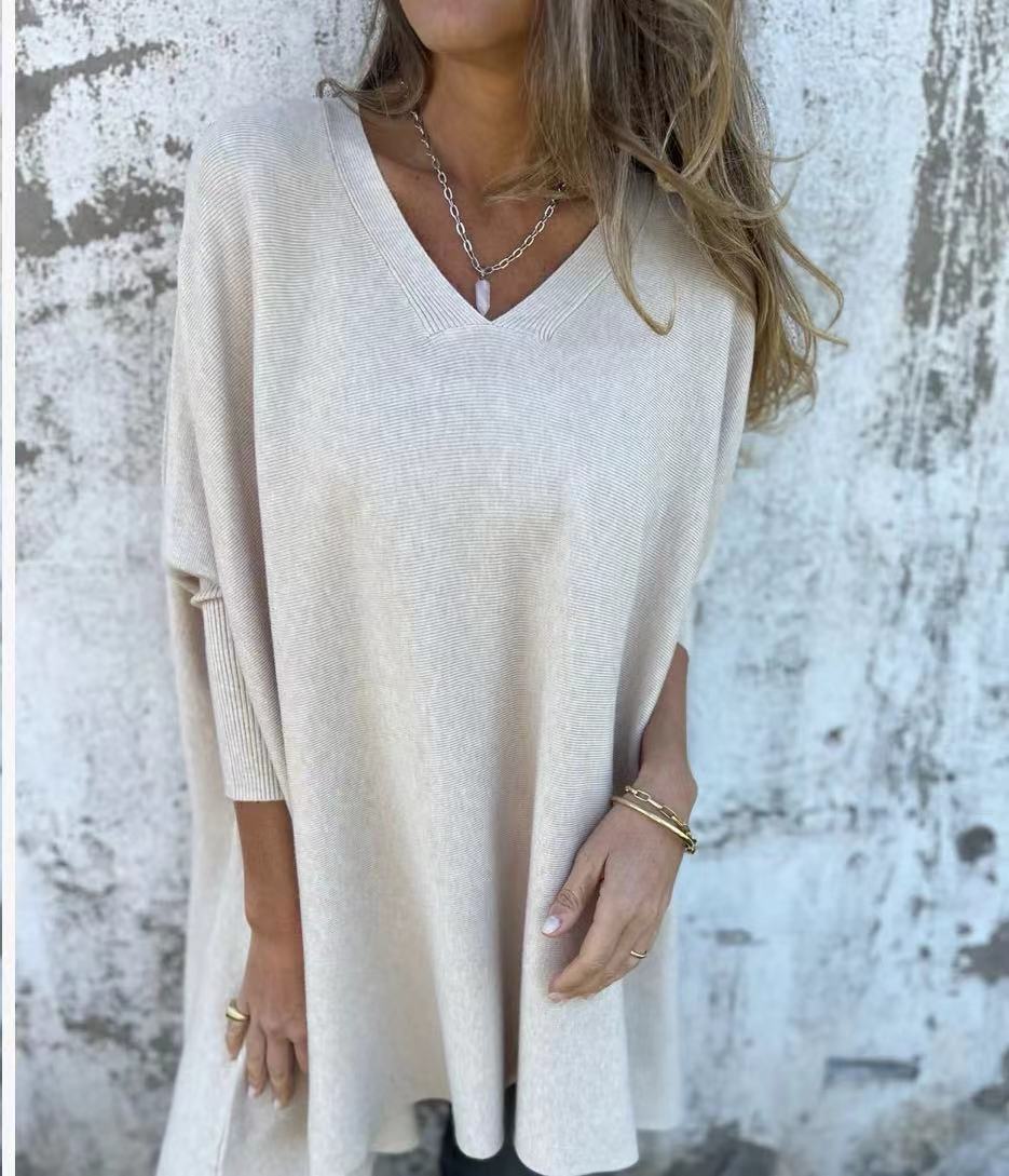 Damer V-ringad Oversized Tröja Mirla-Eva Jonsson