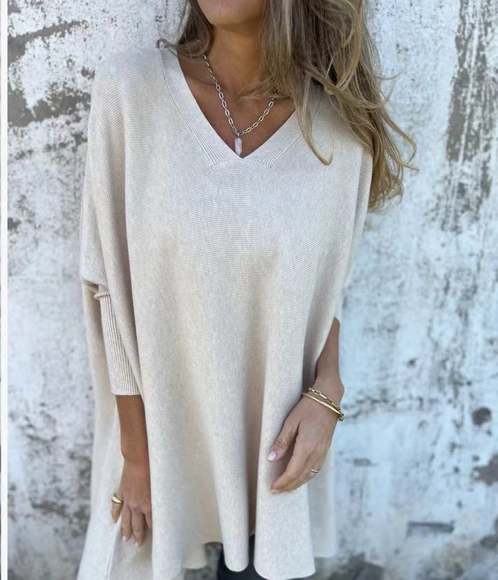 Damer V-ringad Oversized Tröja Mirla-Eva Jonsson