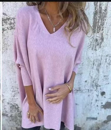 Damer V-ringad Oversized Tröja Mirla-Eva Jonsson