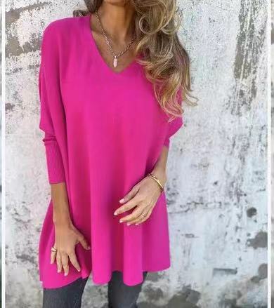 Damer V-ringad Oversized Tröja Mirla-Eva Jonsson