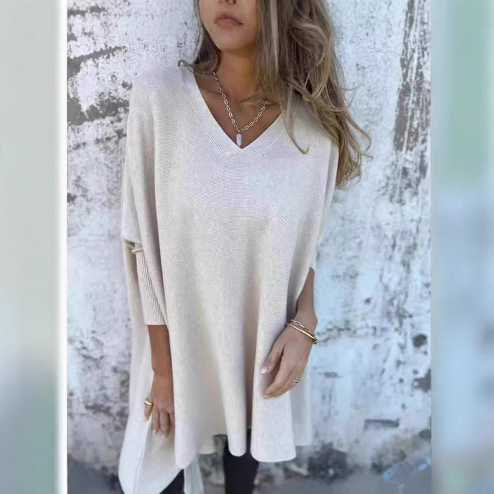 Damer V-ringad Oversized Tröja Mirla-Eva Jonsson