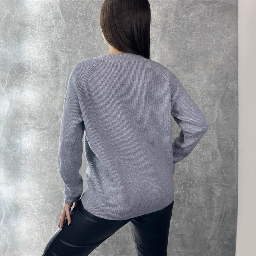 Damer V-ringad jumper Eva Jonsson-Eva Jonsson