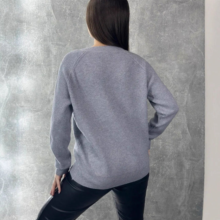 Damer V-ringad jumper Eva Jonsson-Eva Jonsson