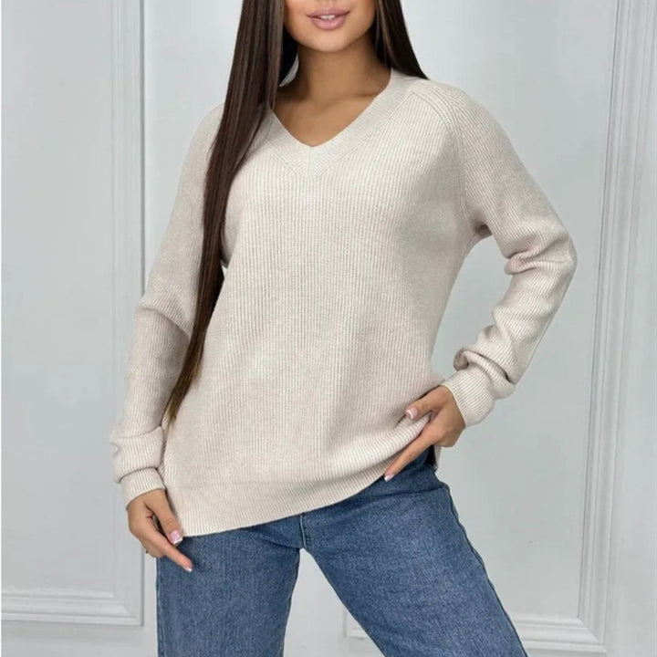 Damer V-ringad jumper Eva Jonsson-Eva Jonsson
