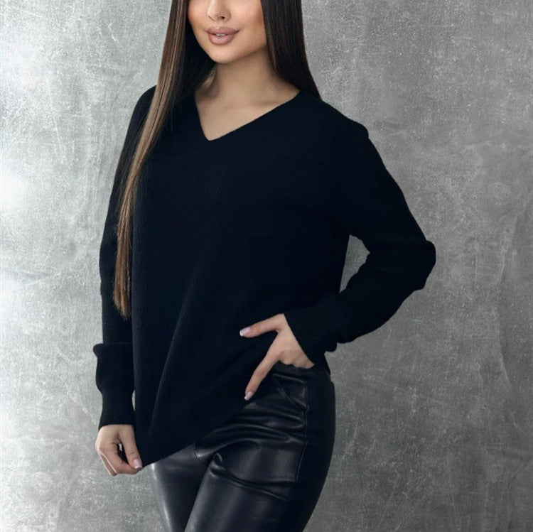 Damer V-ringad jumper Eva Jonsson-Eva Jonsson