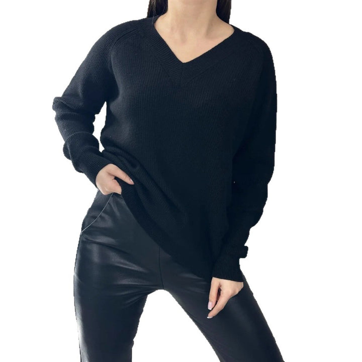 Damer V-ringad jumper Eva Jonsson-Eva Jonsson