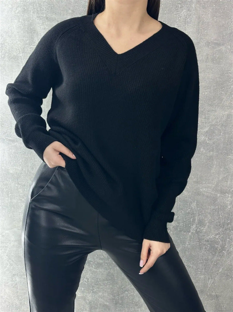 Damer V-ringad jumper Eva Jonsson-Eva Jonsson