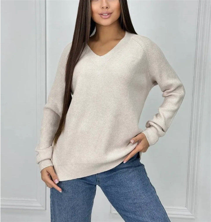 Damer V-ringad jumper Eva Jonsson-Eva Jonsson