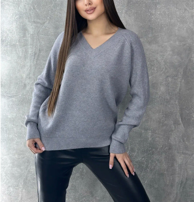 Damer V-ringad jumper Eva Jonsson-Eva Jonsson