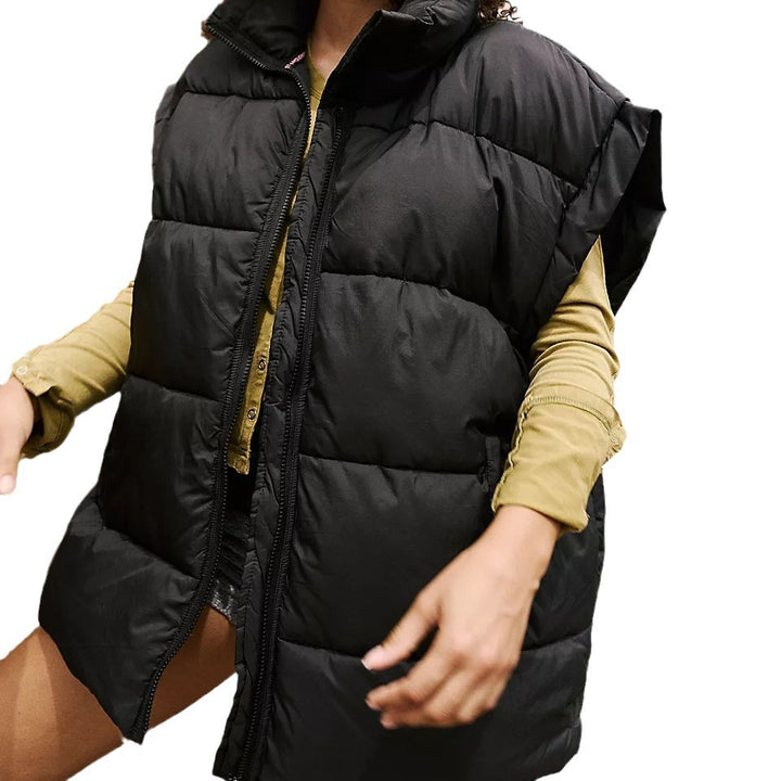 Damer Vadderad Steppväst med hög krage och praktiska fickor Eva Jonsson-Eva Jonsson