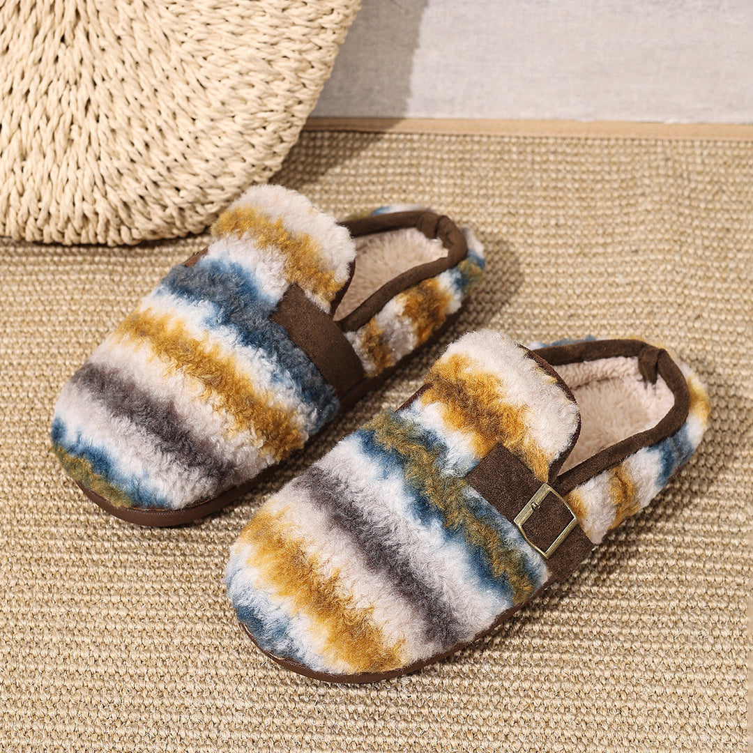 Damer Varm Tofflor med Rutmönster och Bekväm Sula Eva Jonsson-Eva Jonsson