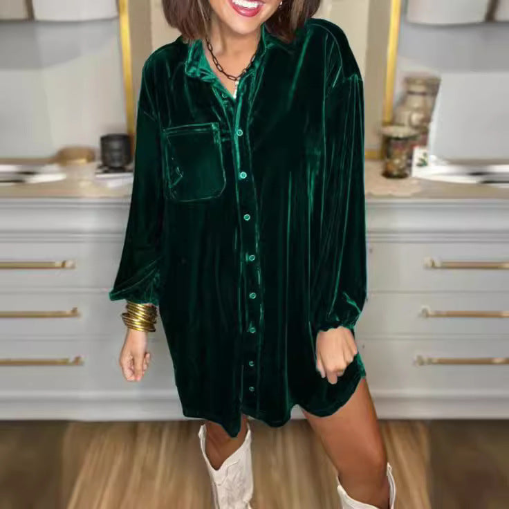 Damer Velour Skjortklänning Eva Jonsson-Eva Jonsson