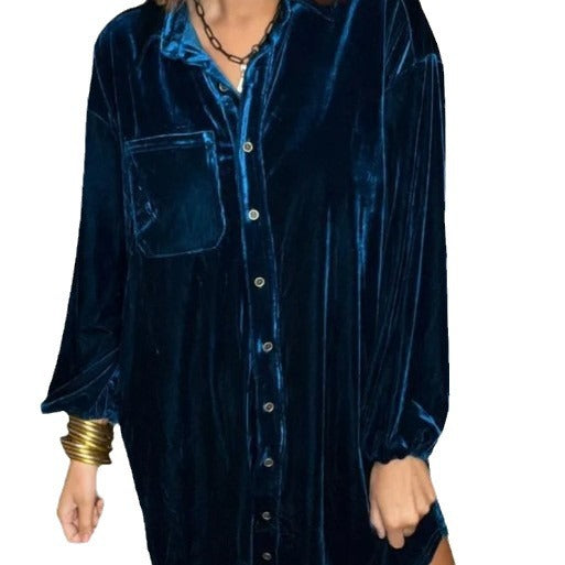 Damer Velour Skjortklänning Eva Jonsson-Eva Jonsson