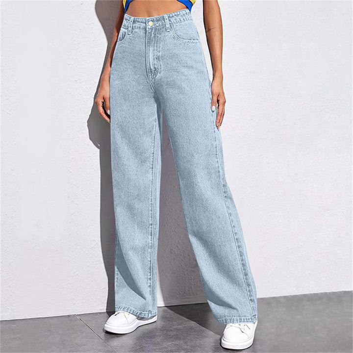 Damer Vida High-Waist Jeans i avslappnad skärning med eleganta detaljer Mirla-Eva Jonsson