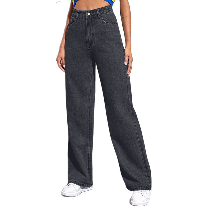 Damer Vida High-Waist Jeans i avslappnad skärning med eleganta detaljer Mirla-Eva Jonsson