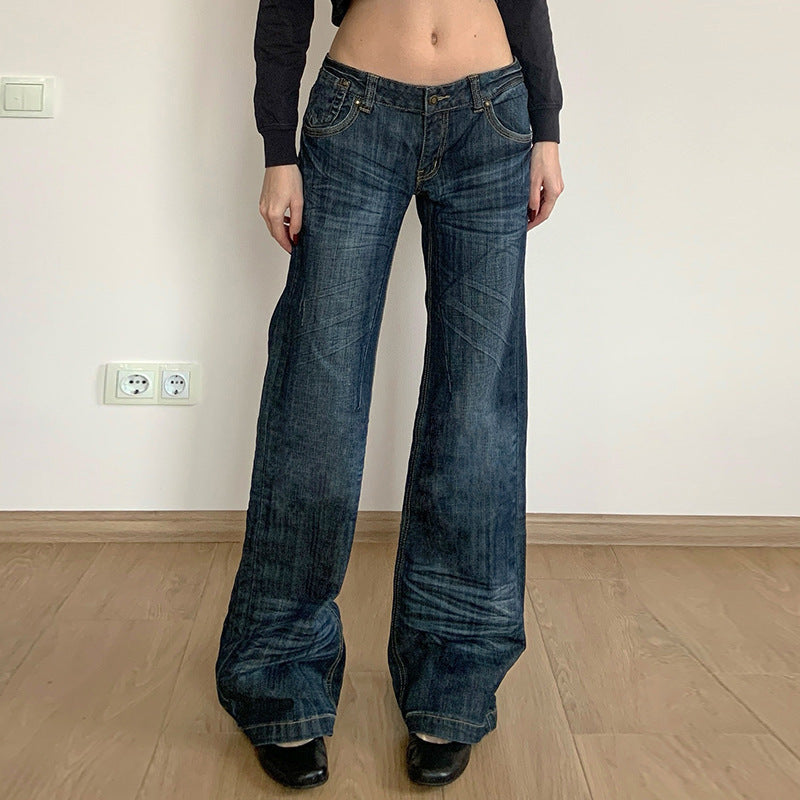 Damer Vida Jeans i vintage-stil med hög midja och trendiga sömmar Mirla-Eva Jonsson