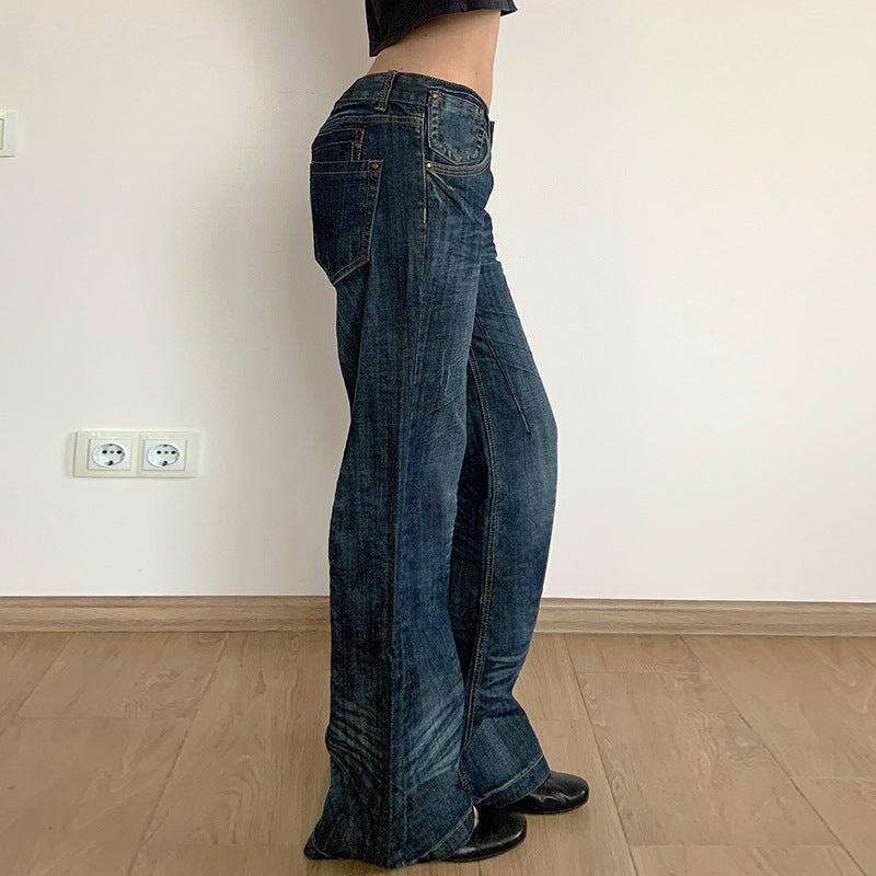 Damer Vida Jeans i vintage-stil med hög midja och trendiga sömmar Mirla-Eva Jonsson