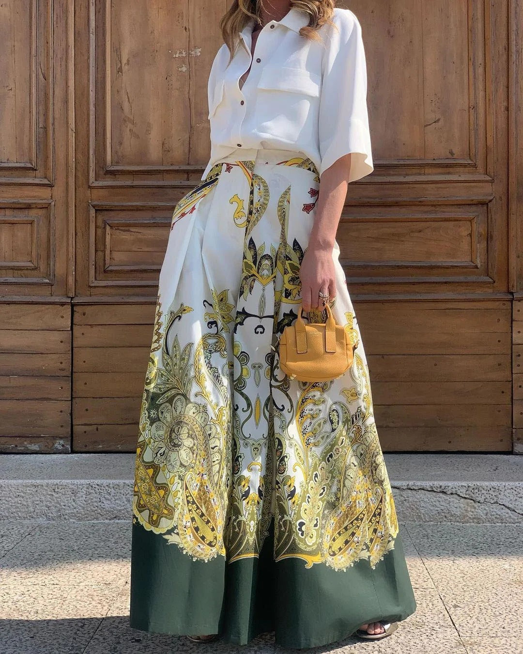 Damer Vida skuren palazzobyxor med opulent mönster Eva Jonsson-Eva Jonsson